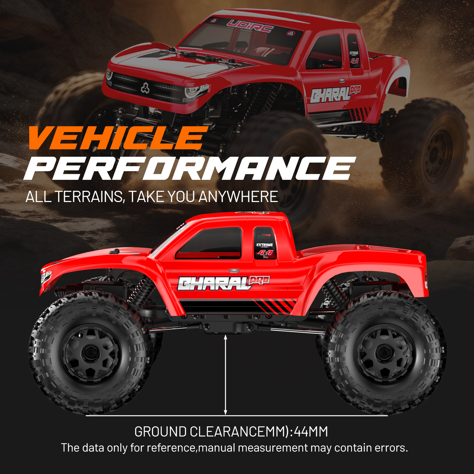 Drone Vera Rc - UDIRC UCX1804PRO 1:18 Scale RC Rock