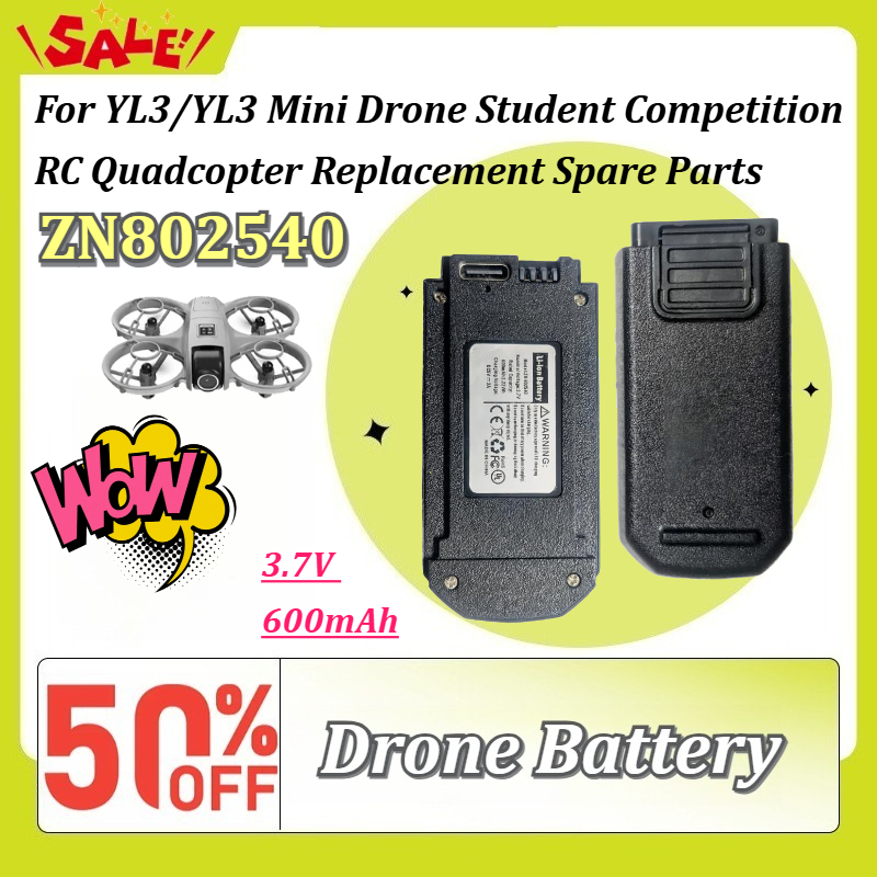 ZN802540 3.7V 600mAh Liion Rec - Drone Rc Yl3 avis et prix