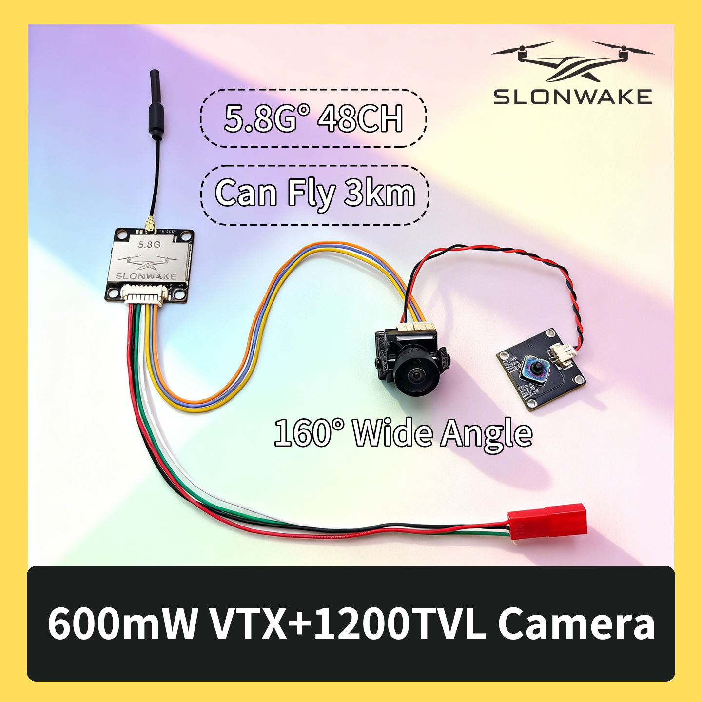 SLONWAKE 5.8G 600mW 7-24V FPV  - Drone Rc With Camera avis et prix