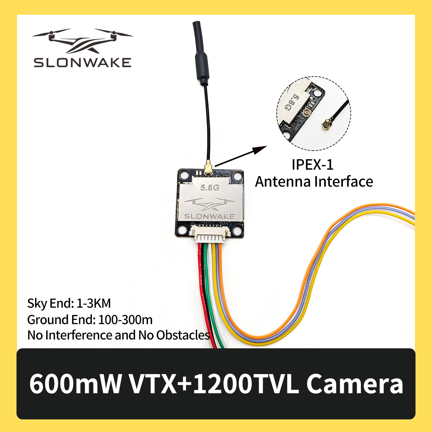 SLONWAKE 5.8G 600mW 7-24V FPV  - Drone Rc With Camera avis et prix