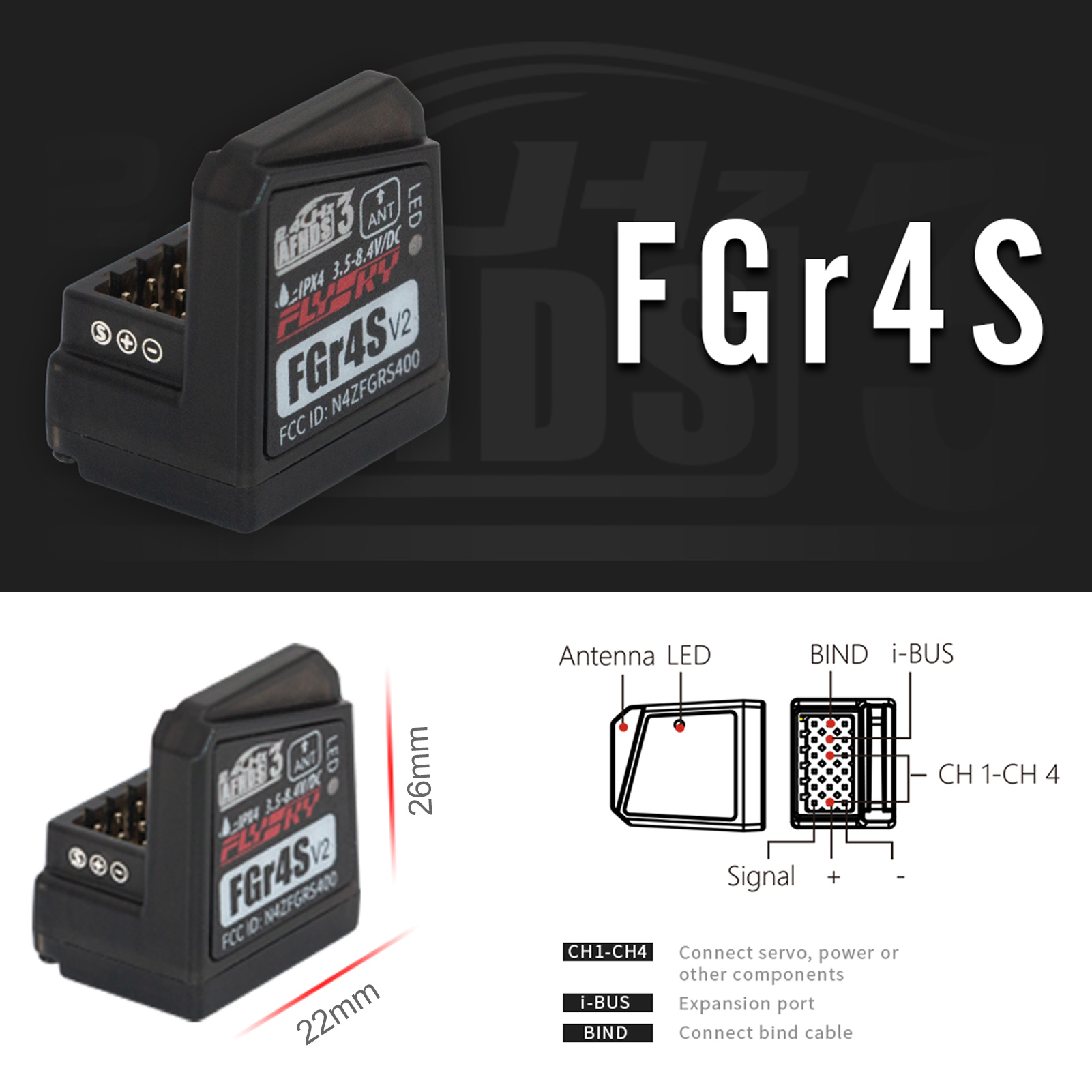Flysky FGR4S V2 Receiver AFHDS - Joystick Rc Drone avis et prix