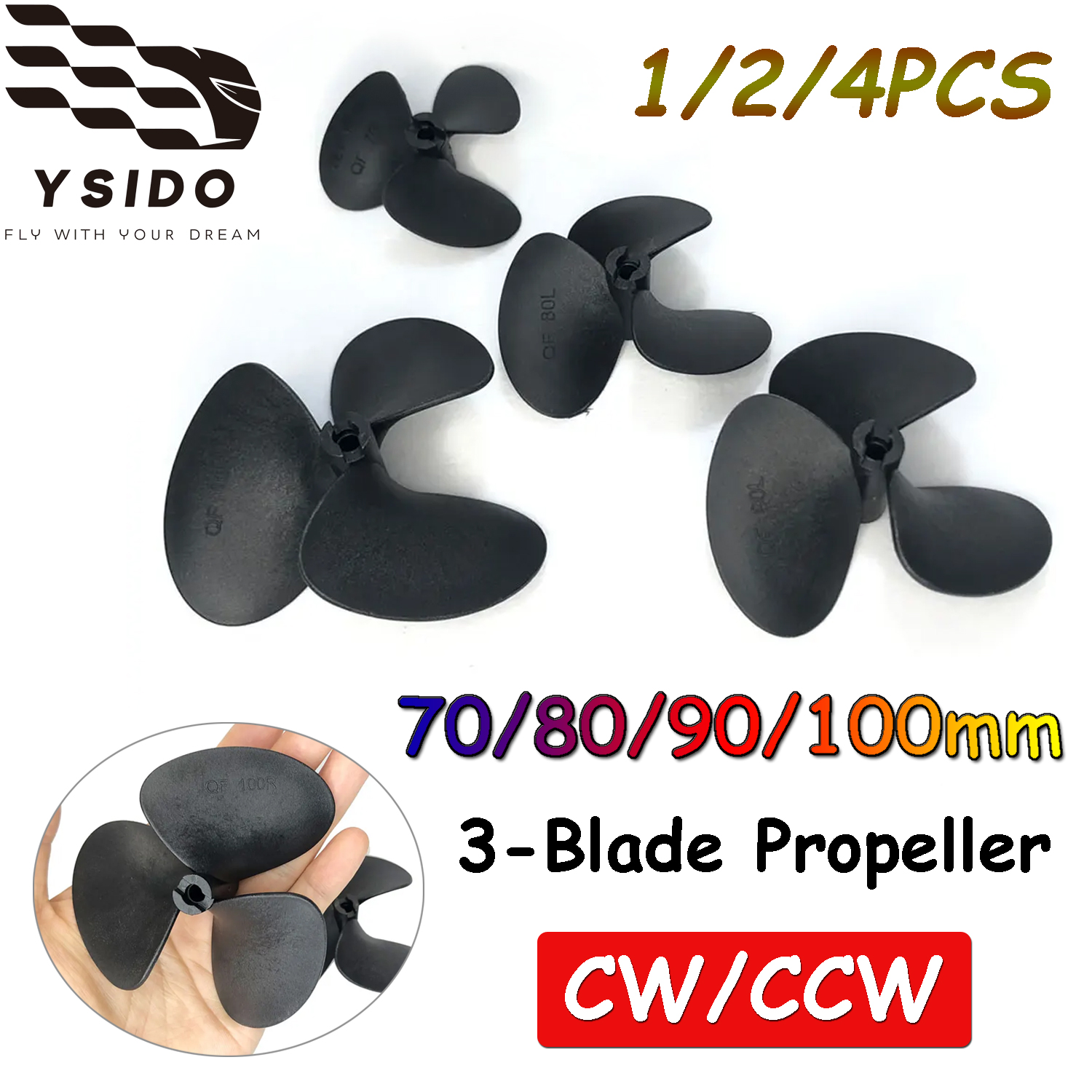 YSIDO 1/2/4PCS 70/80/90/100mm  - Drone Rc Simulator avis et prix