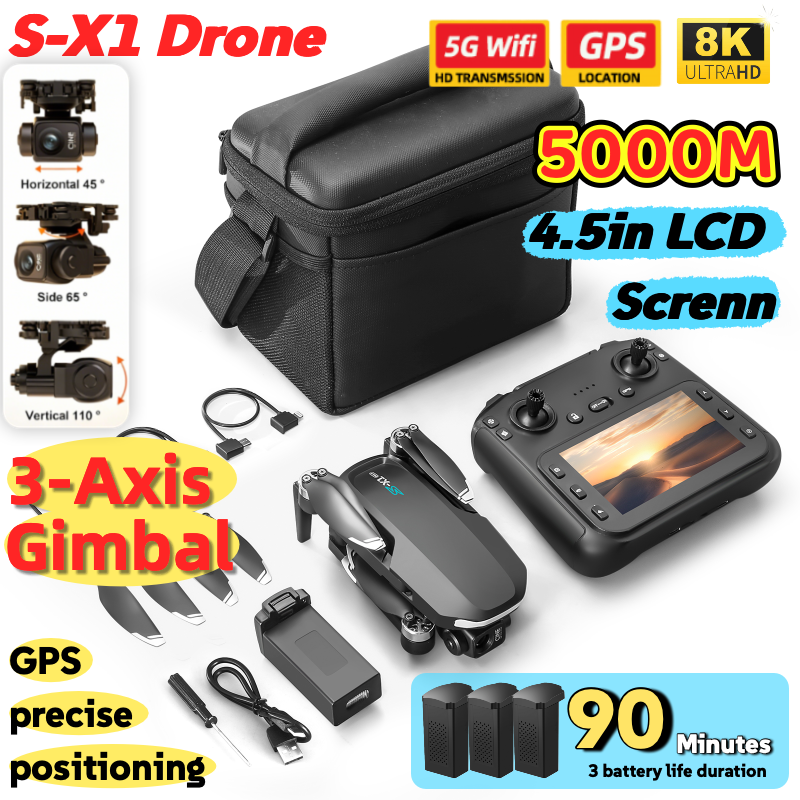 S-X1 MAX GPS Drone with 3-Axis - Drone X1 Rc avis et prix