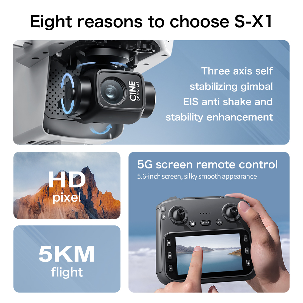 S-X1 MAX GPS Drone with 3-Axis - Drone X1 Rc avis et prix