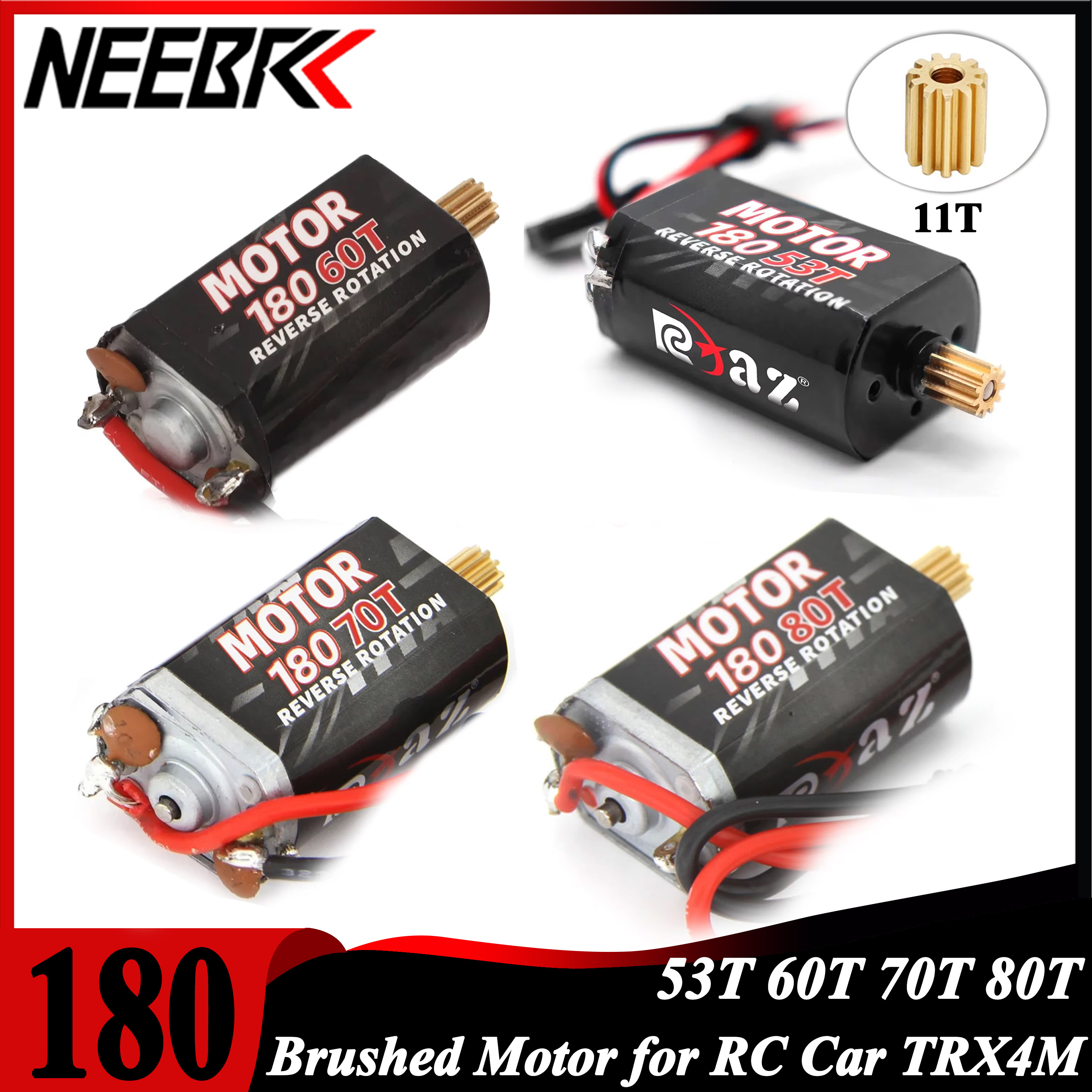 NEEBRC 180 Brushed Motor 53T 6 - Rc Rock Crawler avis et prix