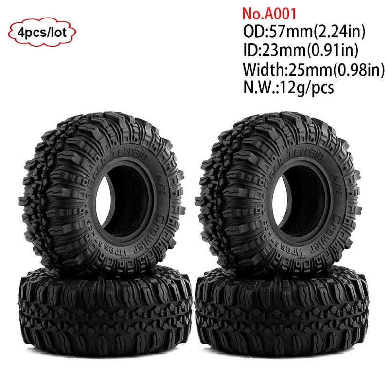 4PCS 1.0inch 57-67mm RC Crawle - Rc Rock Crawler avis et prix