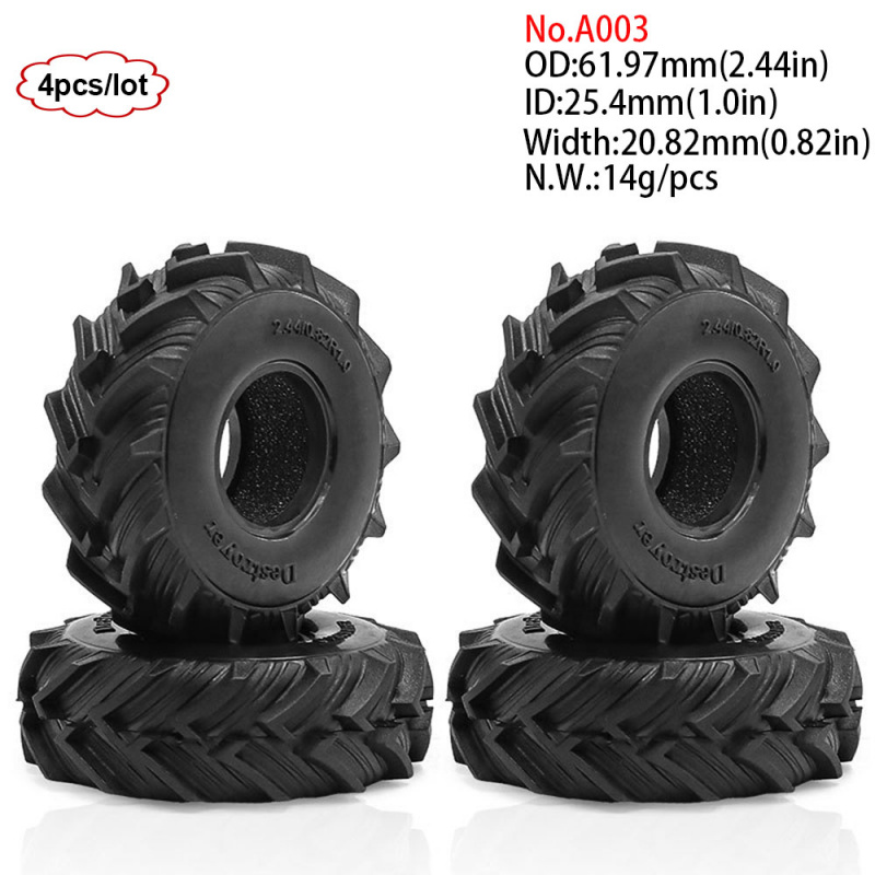 4PCS 1.0inch 57-67mm RC Crawle - Rc Rock Crawler avis et prix