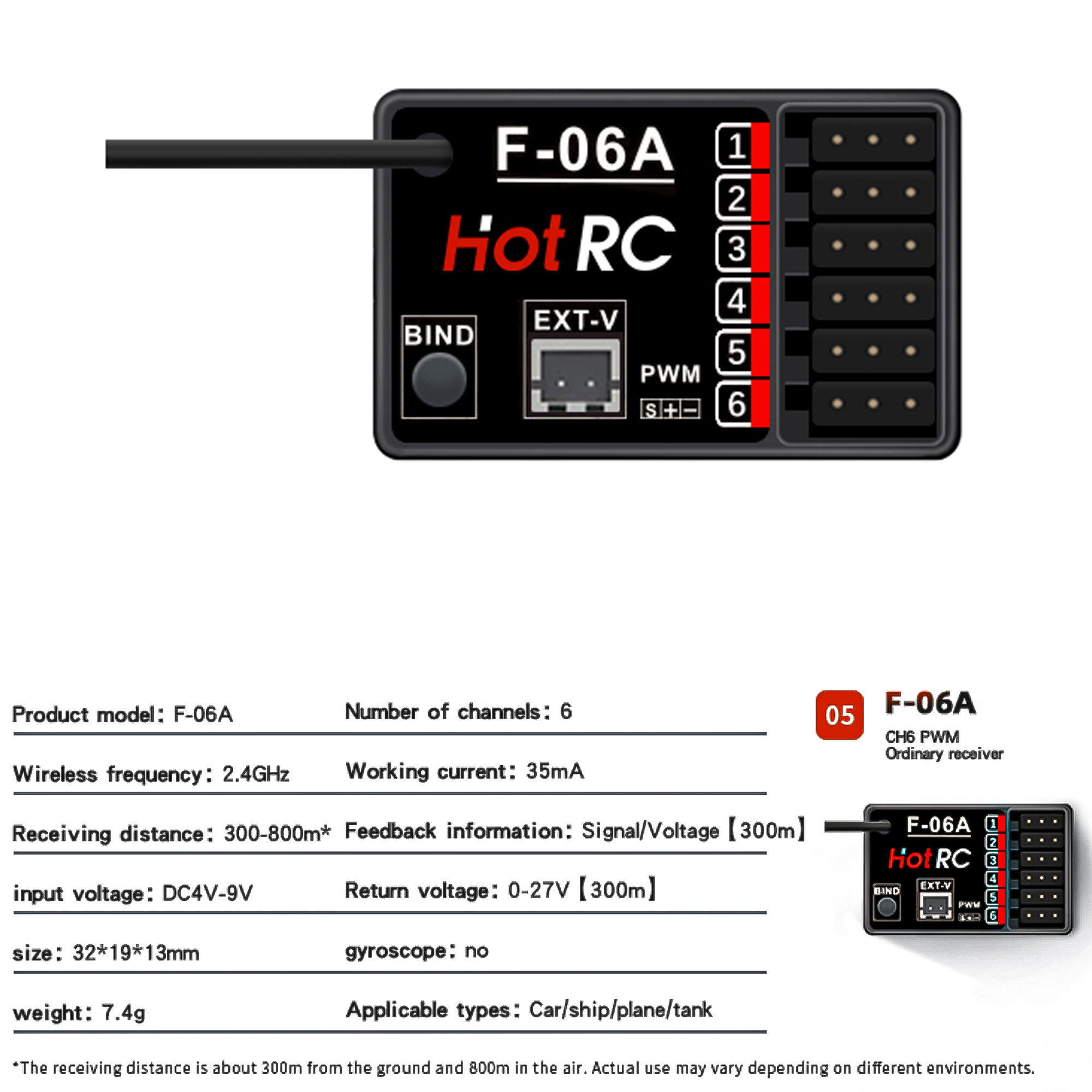 HOTRC DS-600 6CH 2.4GHz Radio  - Joystick Rc Drone avis et prix