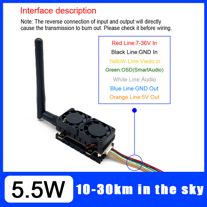 Long Range 5.8GHz 5.5W Video T - Joystick Rc Drone avis et prix