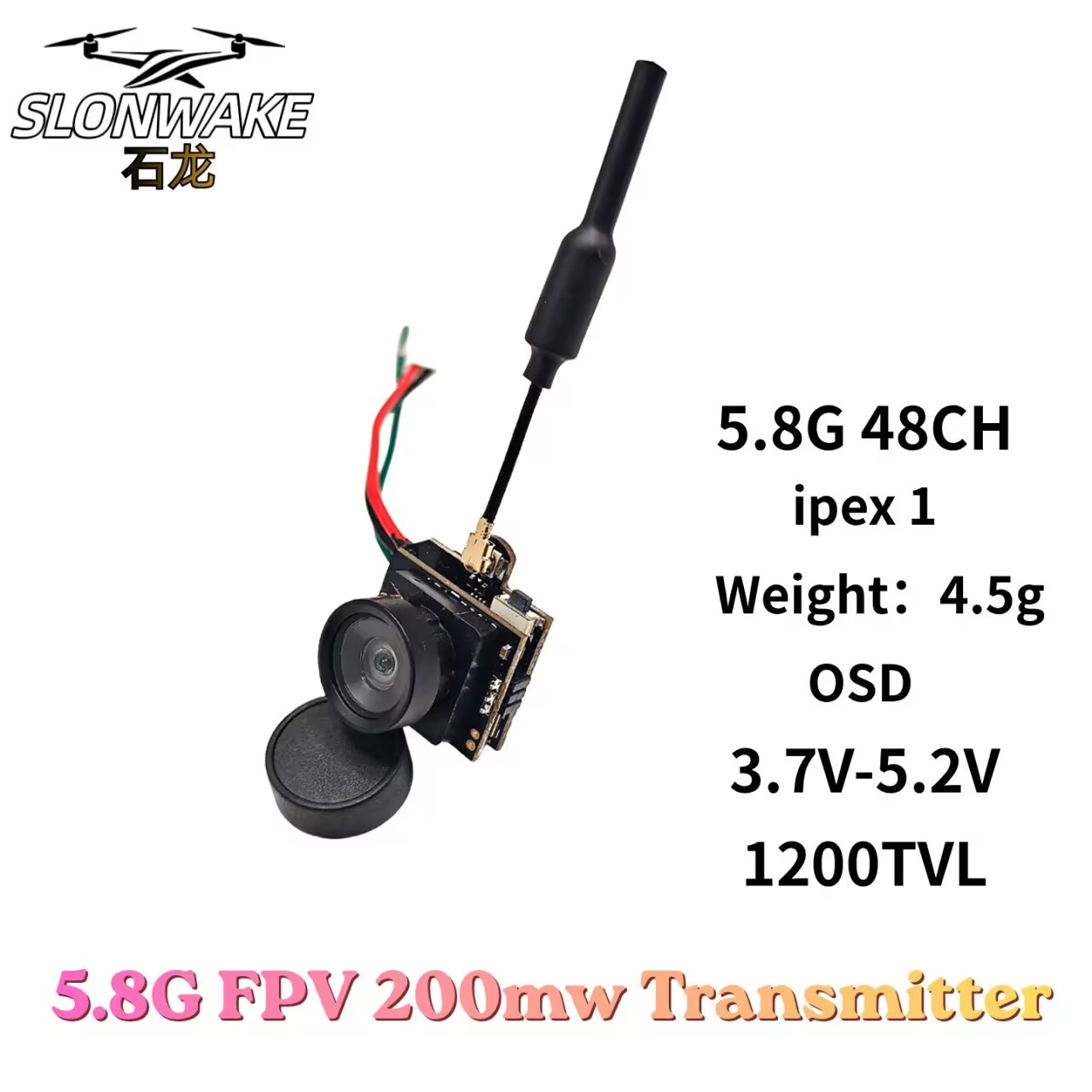 SLONWAKE 5.8G Analog VTX Trans - Drone Rc With Camera avis et prix