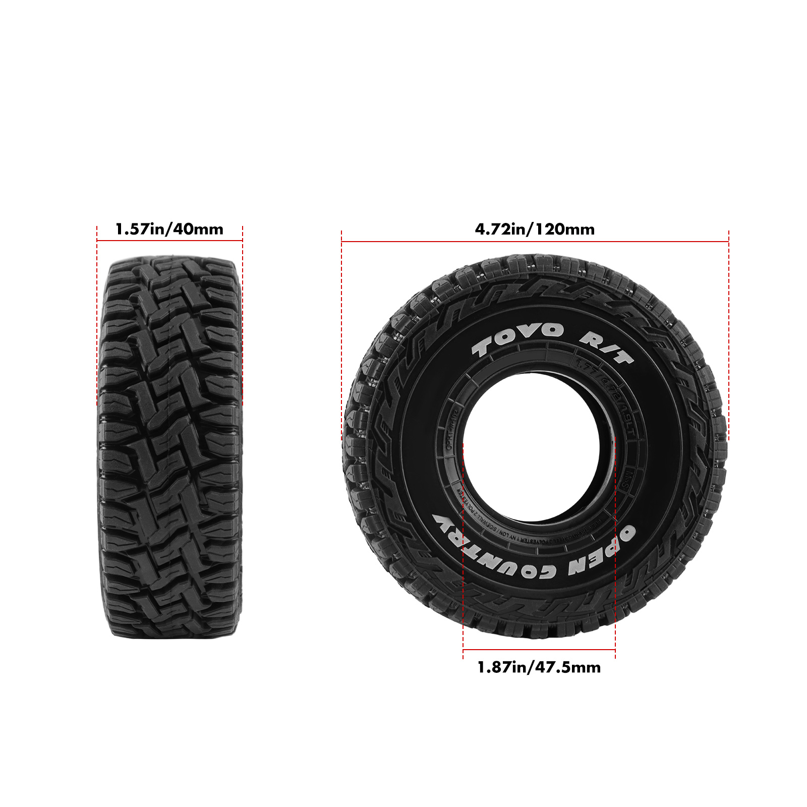 1.9 Inch RC Rock Crawler Tires - Rc Rock Crawler avis et prix